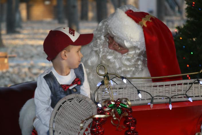 santa and boy